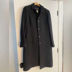 J. Crew boiled wool black wool coat. Size 8.